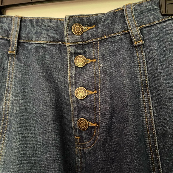 Moon River Denim Panel Circle Skirt Small - Picture 4 of 6
